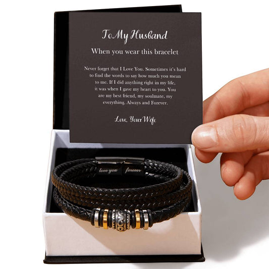 To My Husband | Never Forget That I Love You - Love You Forever Bracelet