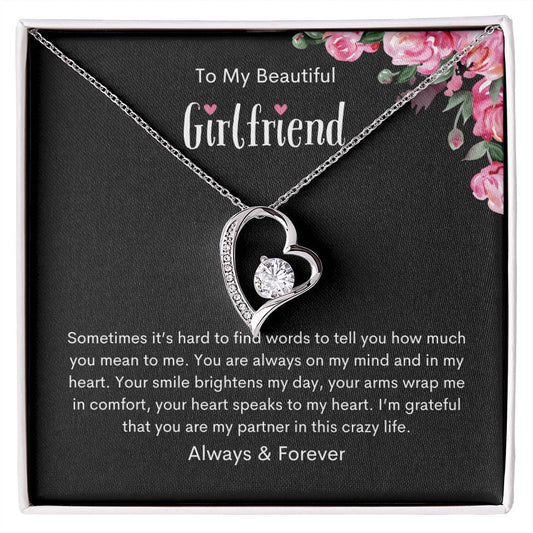 To My Beautiful Girlfriend | You're always on my mind - Forever Love Necklace