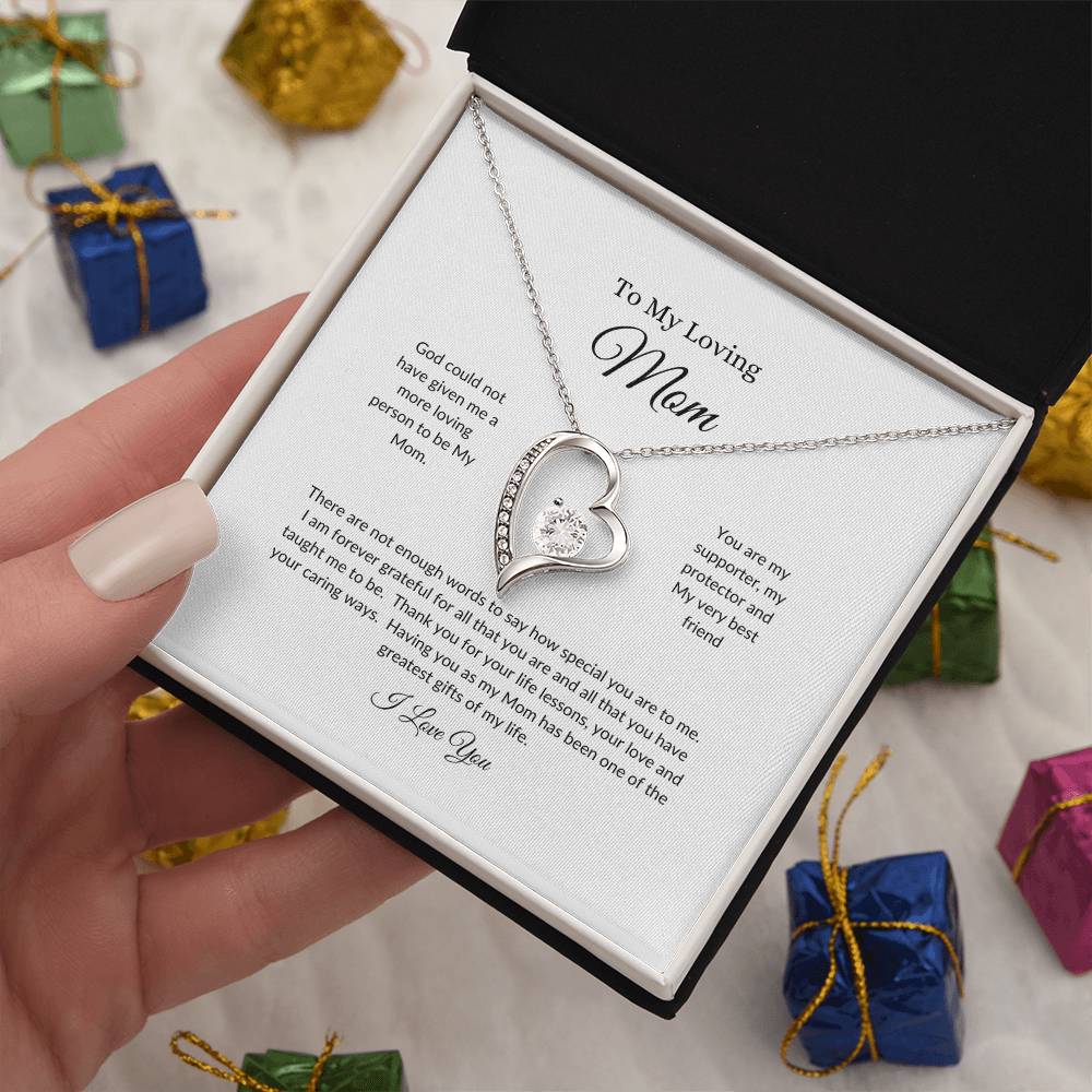 To My Loving Mom | There Are Not Enough Words - Forever Love Necklace