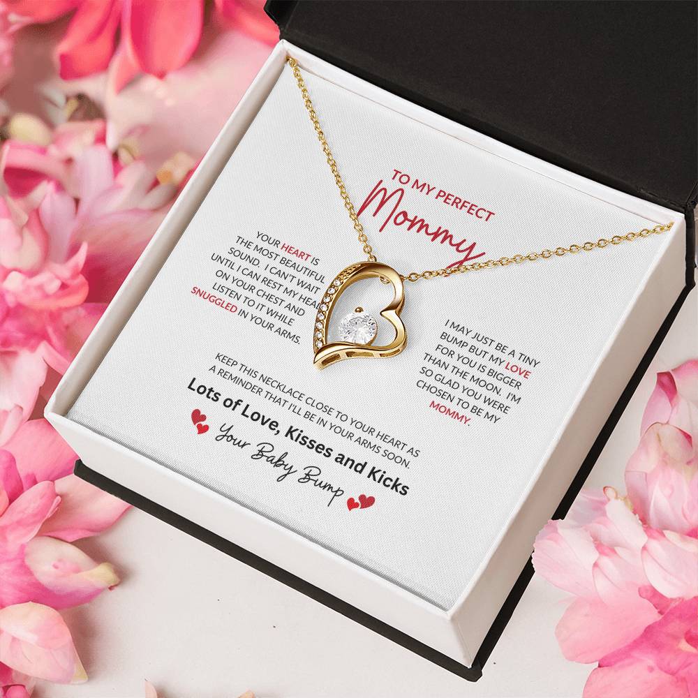 To My Perfect Mommy | Your Heart Is The Most Beautiful - Forever Love Necklace