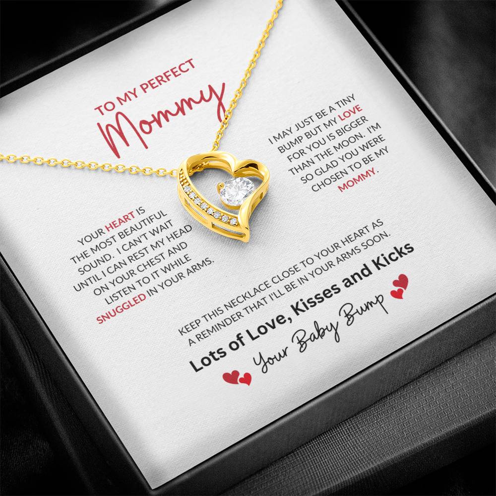 To My Perfect Mommy | Your Heart Is The Most Beautiful - Forever Love Necklace